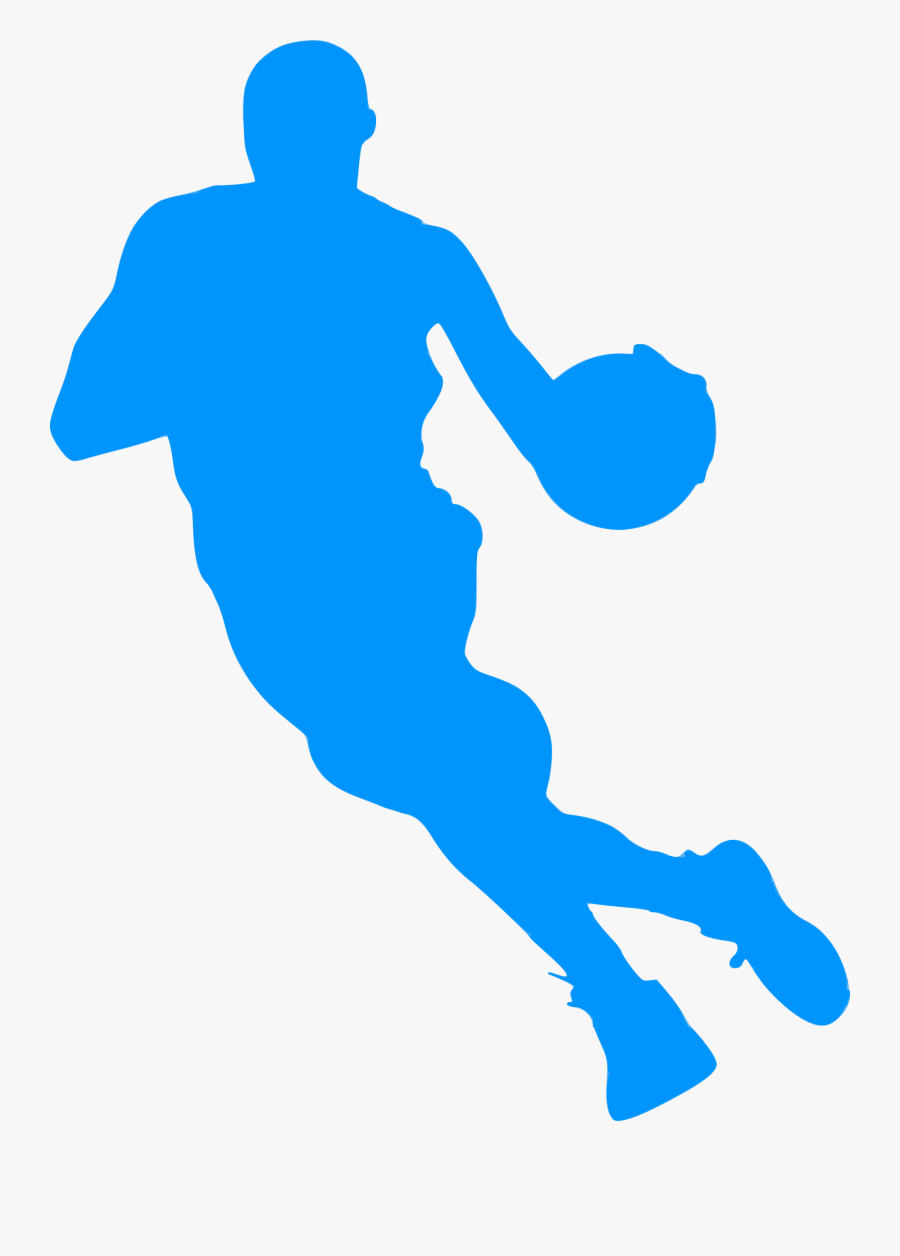 People Playing Basketball Png - Sports Silhouette Png Blue, Transparent Clipart