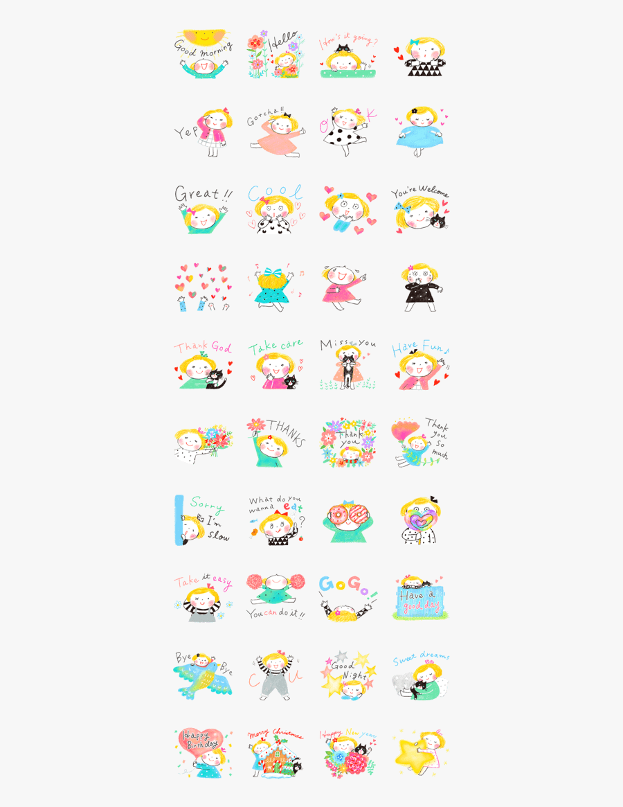 Hi Happy Girl, Transparent Clipart