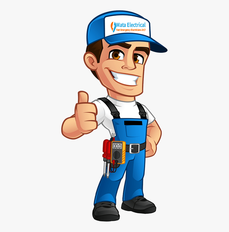 Mata - Electrician Cartoon, Transparent Clipart