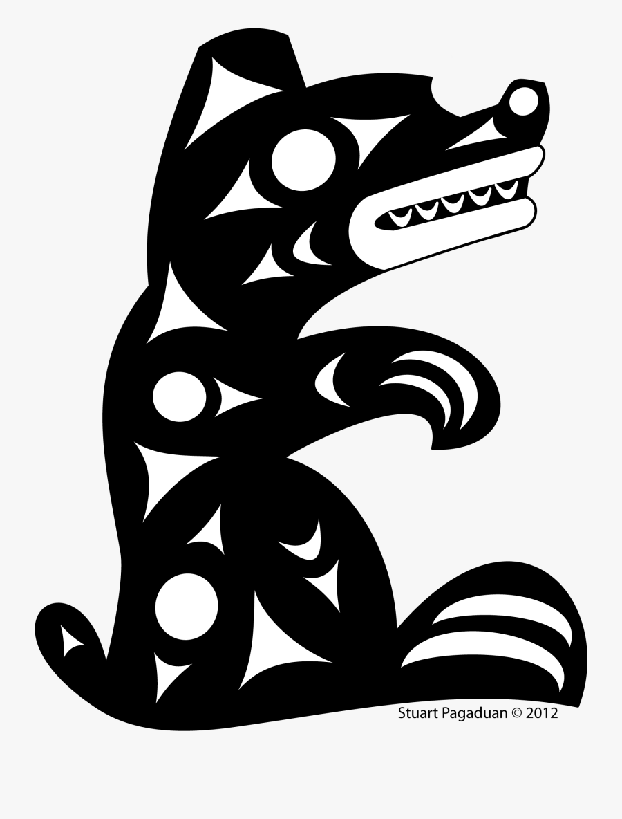 Transparent Bear - Coast Salish Bear Art, Transparent Clipart