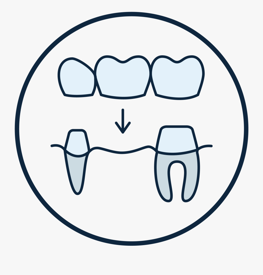 Dental Crown And Bridge Icon, Transparent Clipart