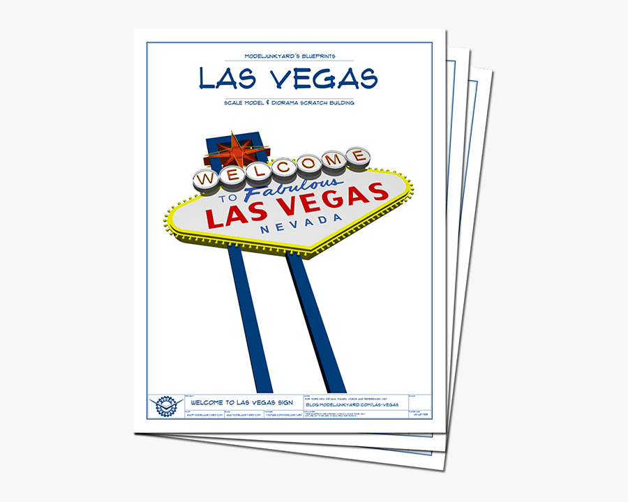 Welcome To Las Vegas Sign Blueprints - Welcome To Las Vegas Sign, Transparent Clipart