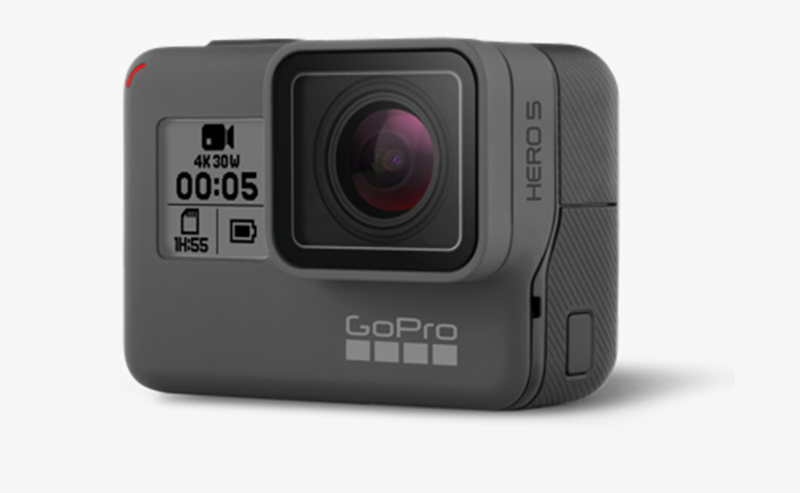 Gopro Hero 5 Black Png Clip Art Black And White Stock, Transparent Clipart
