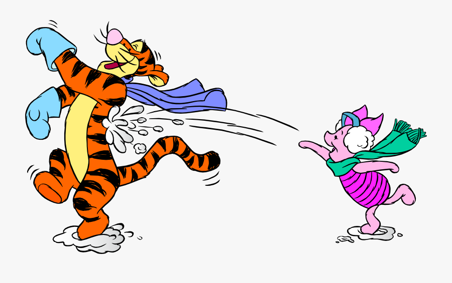 Snowball Clipart Down Hill - Tigger And Piglet, Transparent Clipart