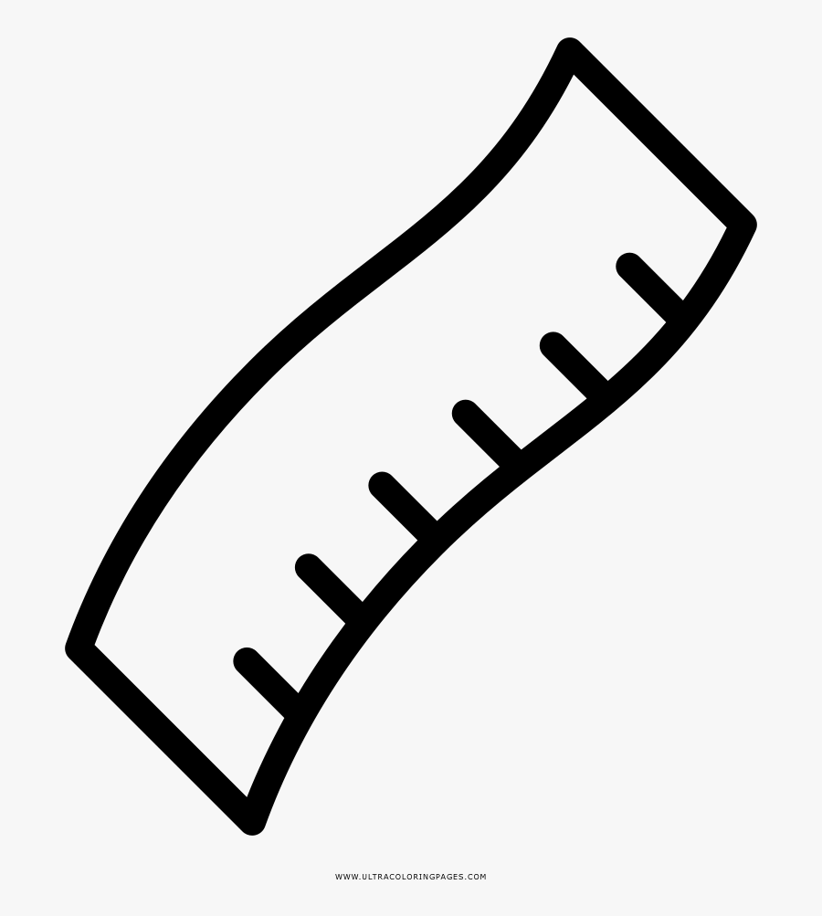 Measuring Tape Coloring Page - Measuring Tape Long Icon, Transparent Clipart