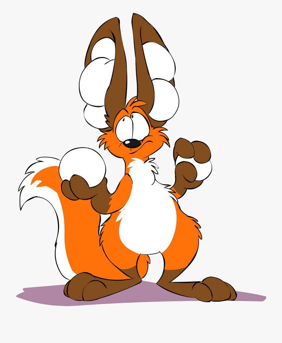 Snowball Fight, With Extra Ears - Cartoon, Transparent Clipart