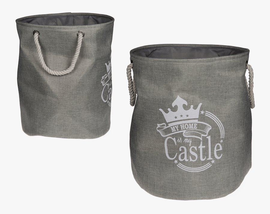 Grey/white Coloured Laundry Basket - Leather, Transparent Clipart