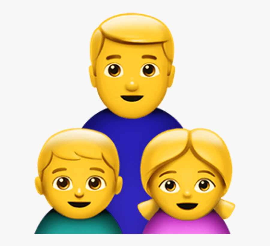 Single Parent Family Emoji - Emoji Dad, Transparent Clipart