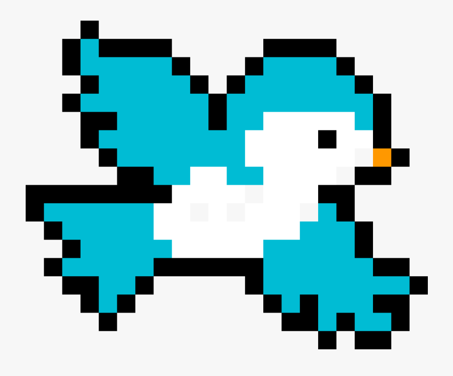 Blue Bird Pixel Art, Transparent Clipart