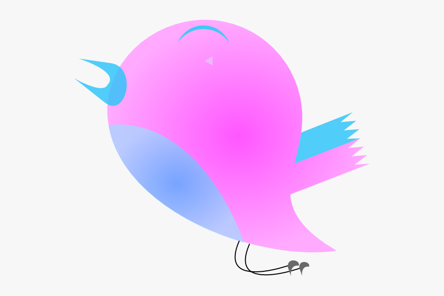 Pink Blue Bird Svg Clip Arts - Clip Art, Transparent Clipart