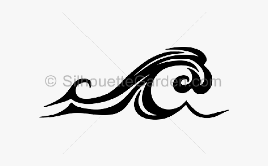 Transparent Waves Clipart - Ocean Waves Silhouette Png, Transparent Clipart