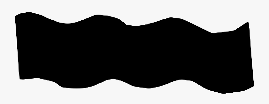 Wave Big Image Png - Cartoon Black Banner, Transparent Clipart