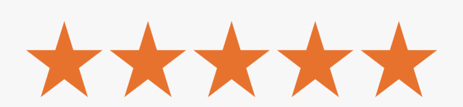 Orange 5 Stars, Transparent Clipart