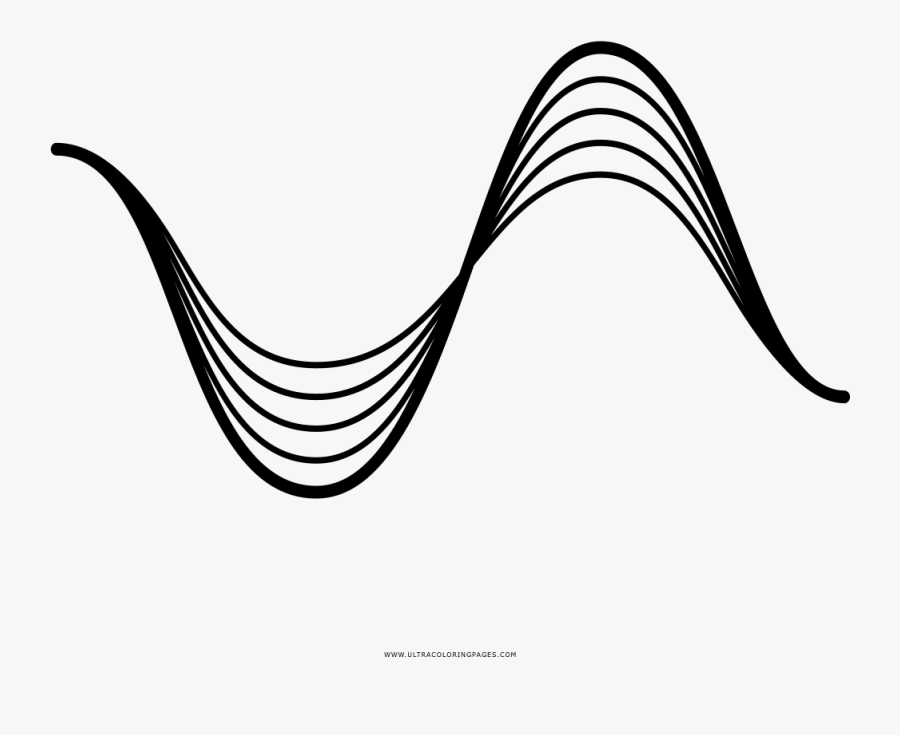 Sound Wave Coloring Page - Line Art, Transparent Clipart