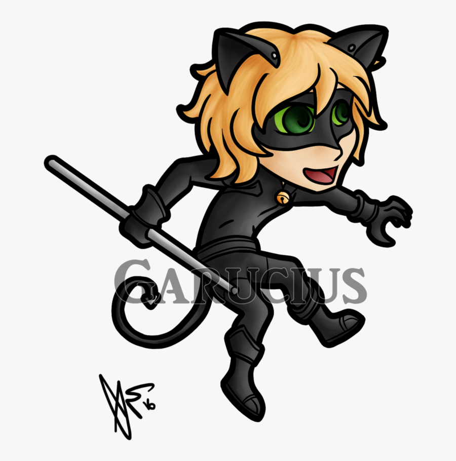 Miraculous Ladybug Chat Noir By Garucius - Cartoon, Transparent Clipart