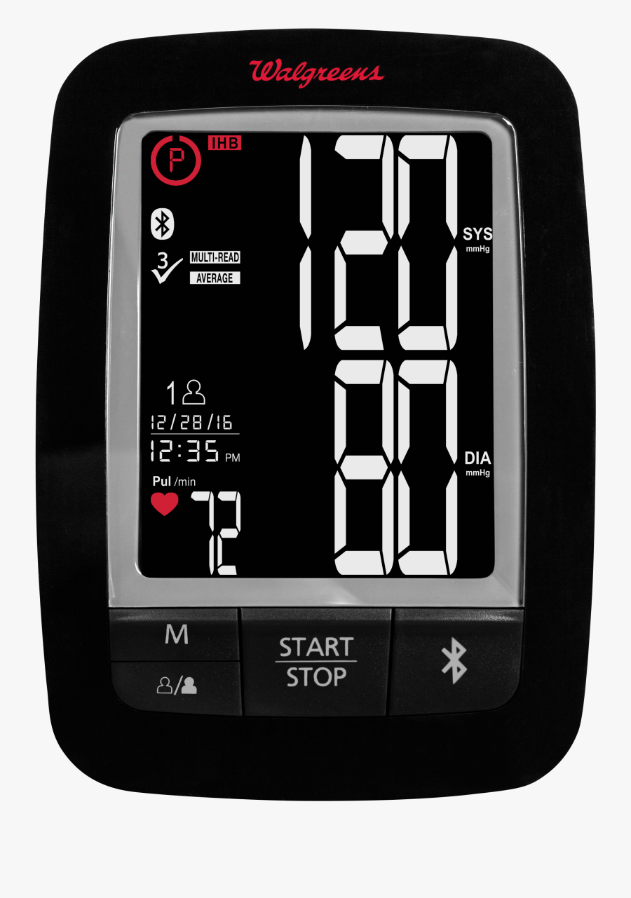 Clip Art Blood Pressure Machine Walgreens - Walgreen Blood Pressure Monitor, Transparent Clipart