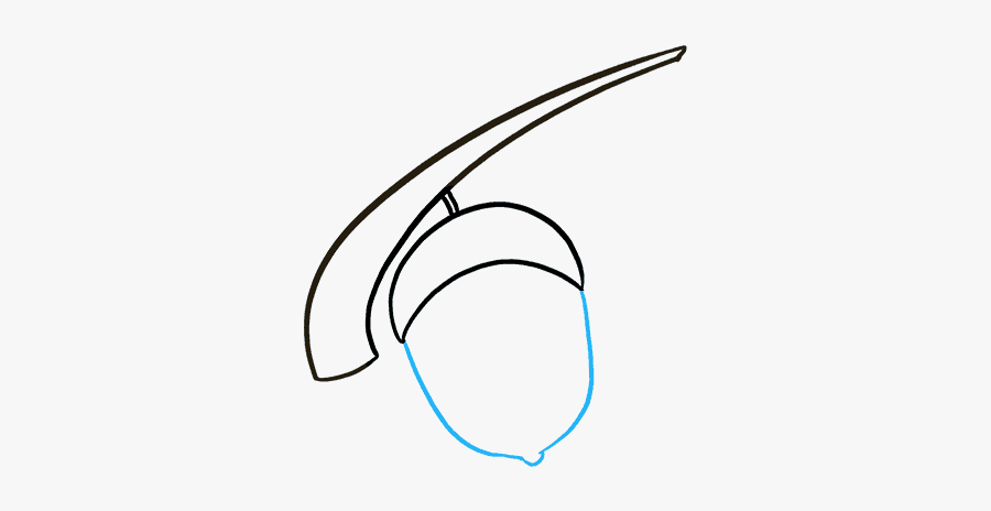 How To Draw Acorns - Line Art, Transparent Clipart