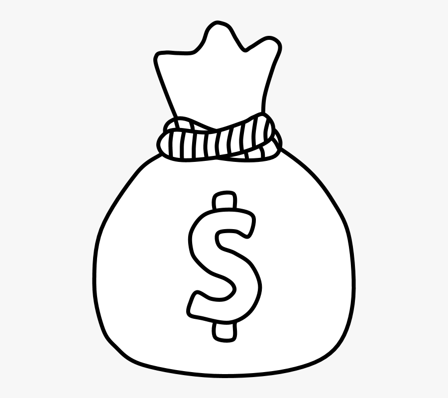 Money Bag, Black And White - Ybc Young Bag Chasers, Transparent Clipart