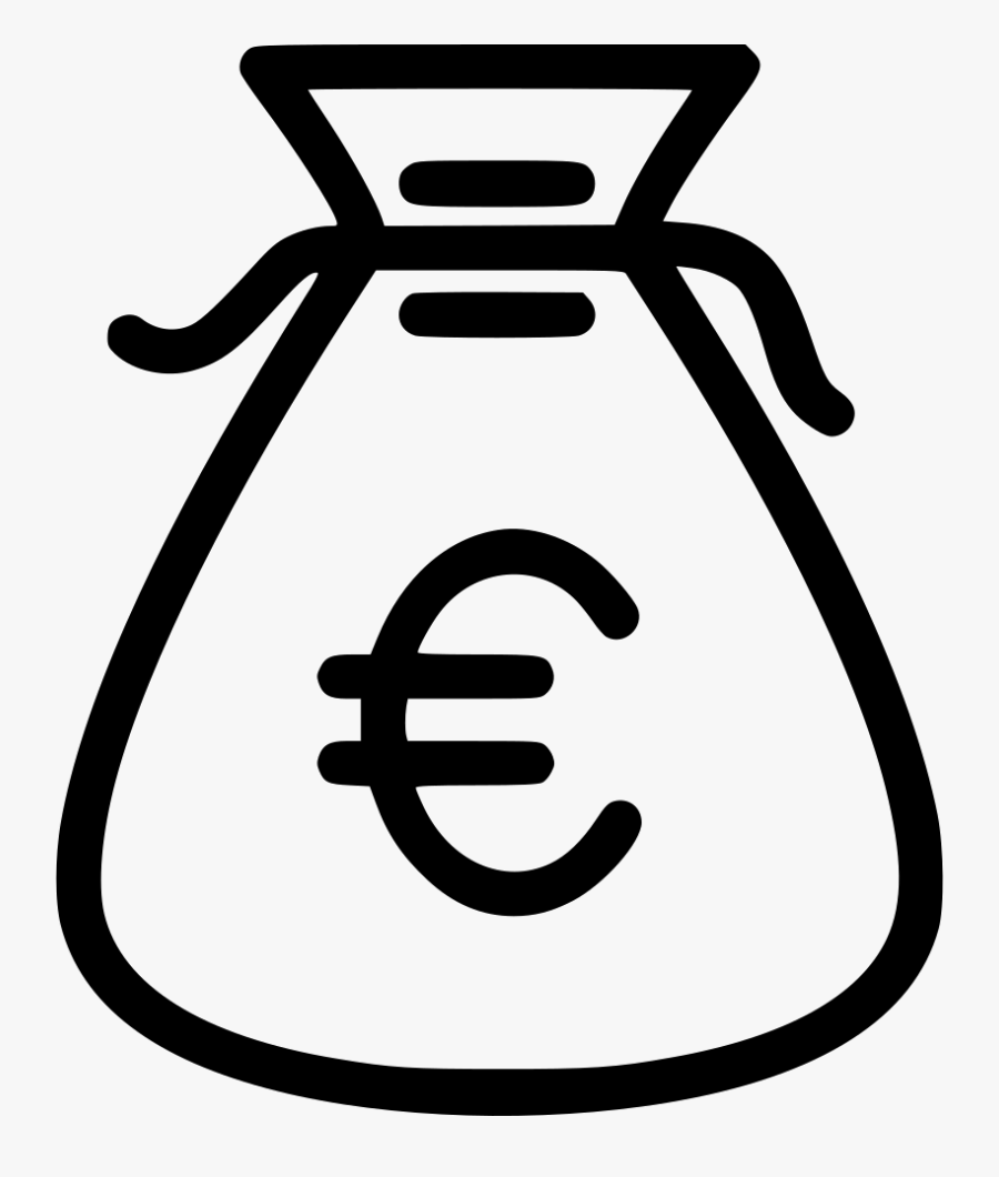 Money Payment Euro Bag Cash - Bag Of Cash Icon, Transparent Clipart