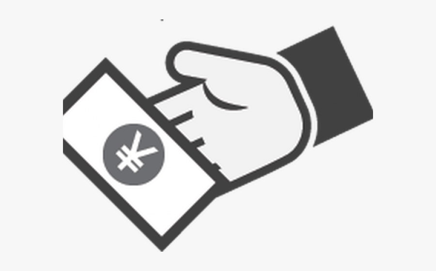 Hand Clipart Money - Money Hands Clipart Black And White, Transparent Clipart