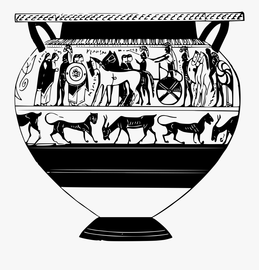 Corinthian Vase Clip Arts - Ókori Rajz, Transparent Clipart