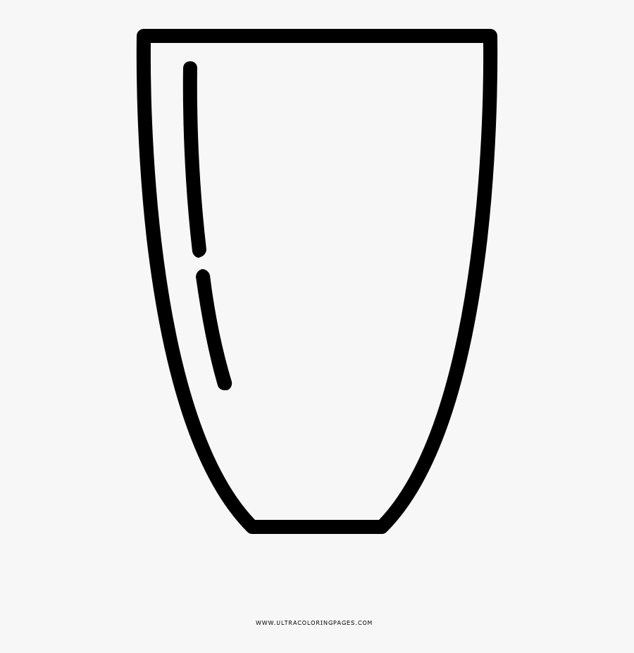 Vase Coloring Page - Line Art, Transparent Clipart
