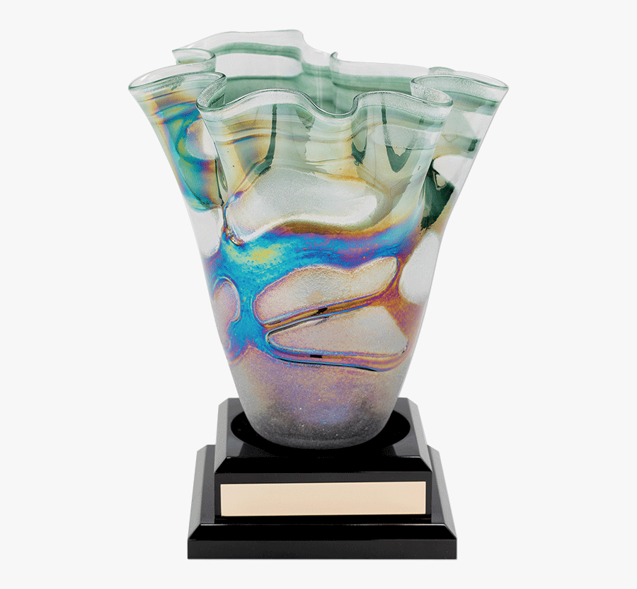 25″ Art Glass Vase With Base - Vase, Transparent Clipart