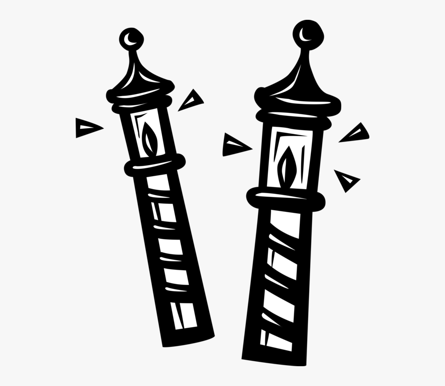 Vector Illustration Of Venetian Gondola Striped Barber"s - Gondola Striped Barber Poles Clipart, Transparent Clipart