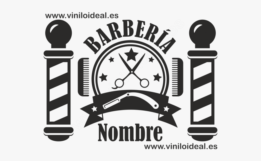 Clip Art Vinilo Decorativo Adhesivo A - Barberias Logos, Transparent Clipart