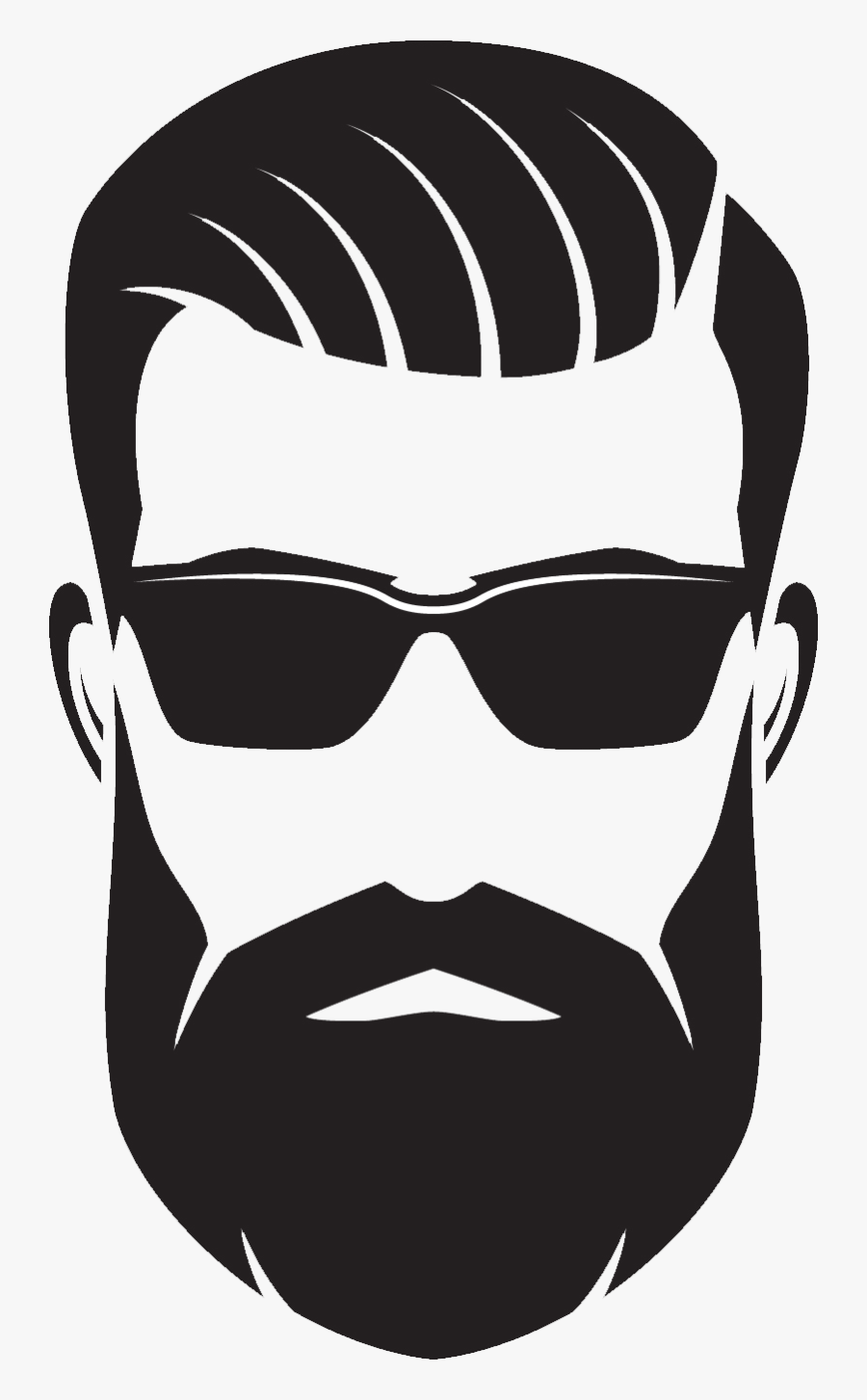 Face With Beard Drawing, Transparent Clipart