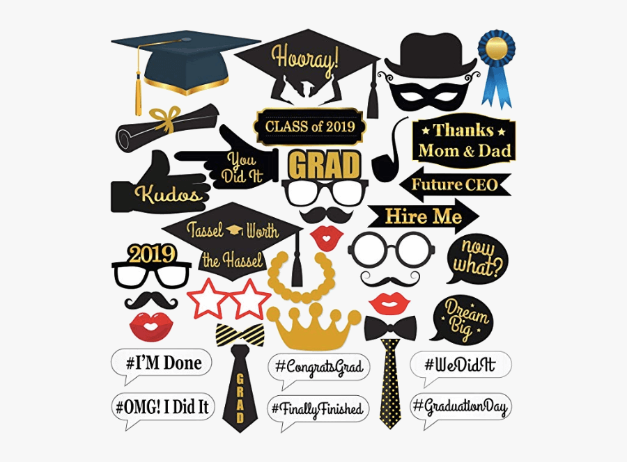 Graduation Party Ideas - Graduation Photo Booth Props 2019, Transparent Clipart