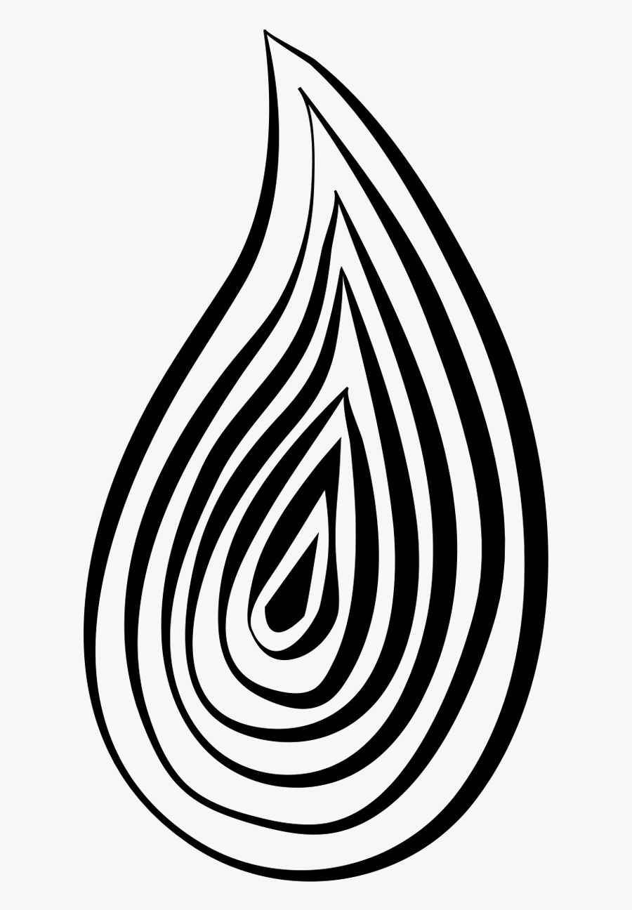 Organic Illustrations Oil Drop - Line Art, Transparent Clipart
