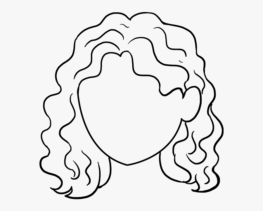 How To Draw Curly Hair Really Easy Drawing Tutorial - Easy Curly Hair Drawing, Transparent Clipart