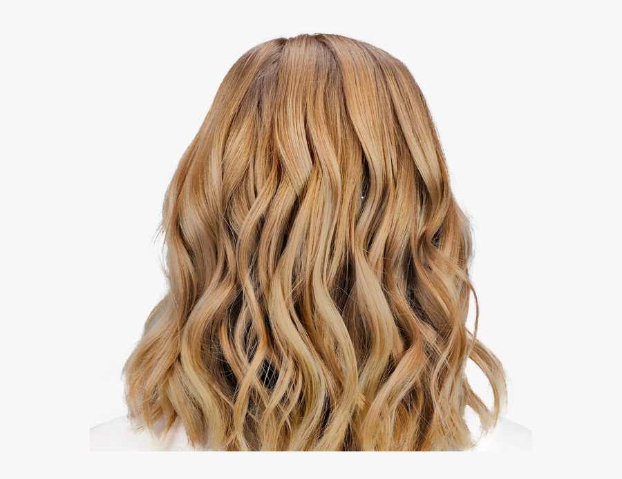 Clip Art Blonde Wavy Hair - Dark Blonde, Transparent Clipart