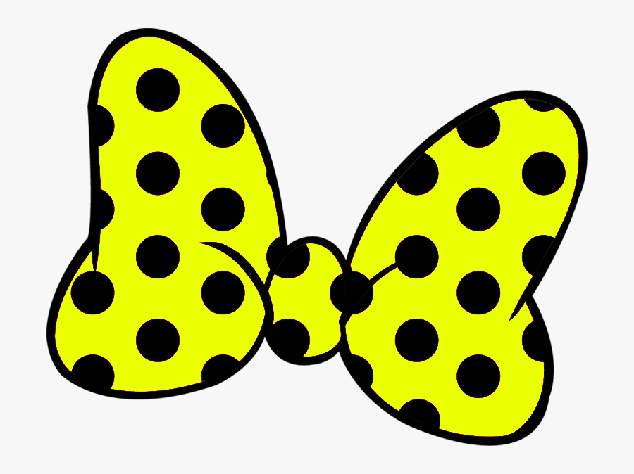 Yellow Minnie Mouse Bow, Transparent Clipart