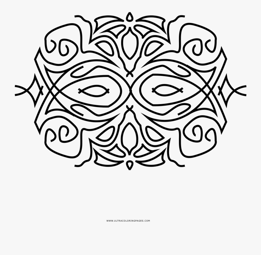 Paisley Coloring Page - Illustration, Transparent Clipart