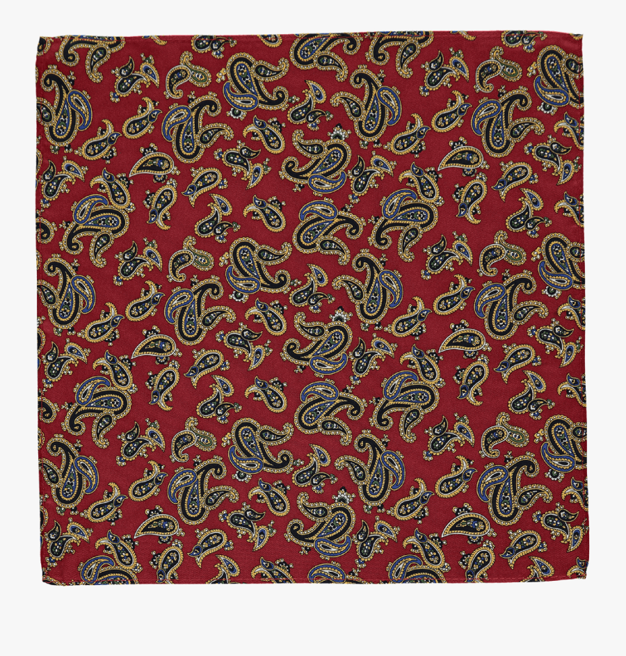 Pocket Square Paisley Dark Red - Motif, Transparent Clipart