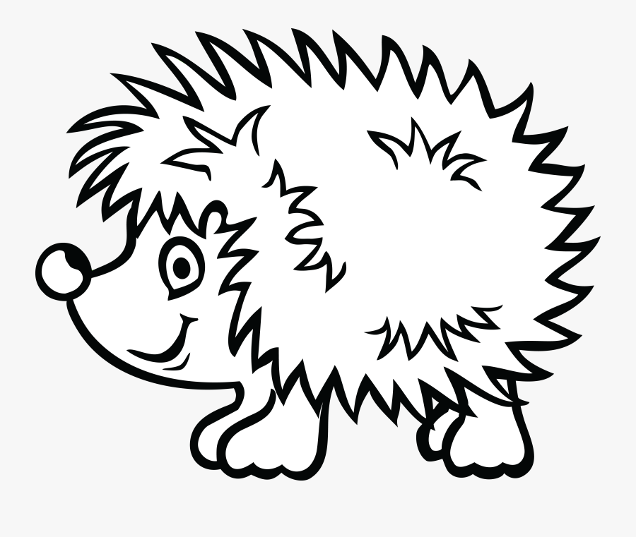 Hedgehog Clipart Black And White - Hedgehog Black And White Clip Art, Transparent Clipart