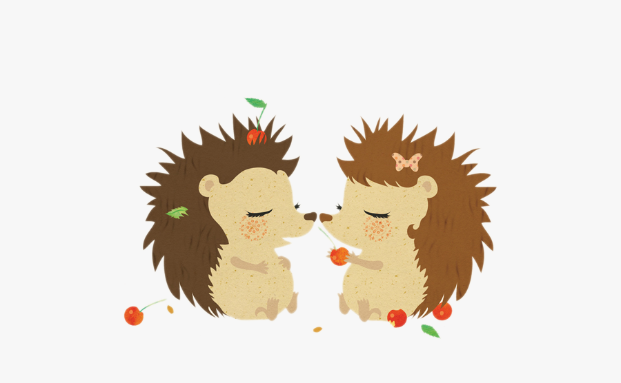 #cute #hedgehog #hedgehogs #cartoon #adorable #kiss - Hedgehog Cartoon Gif Family, Transparent Clipart