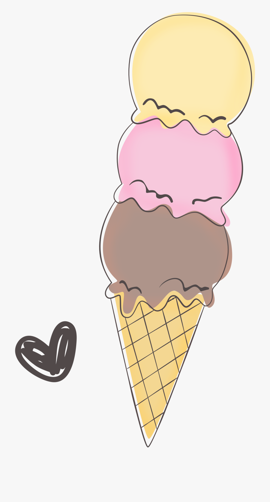 Ice Cream Cone, Transparent Clipart