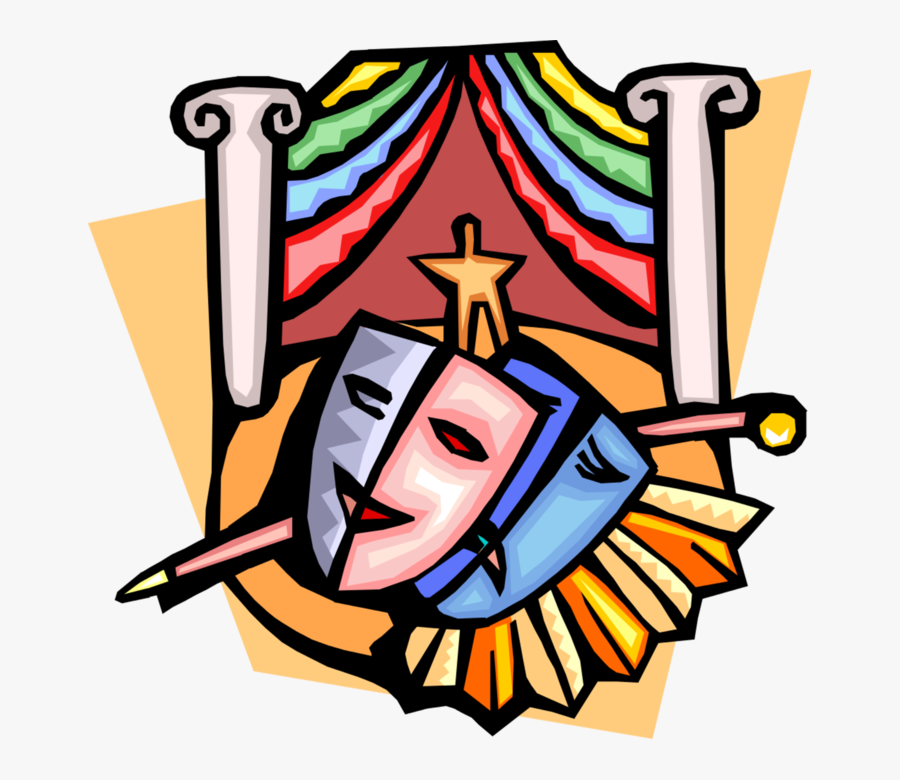 Vector Illustration Of Theatre Or Theater Theatrical - Story Organization In Drama, Transparent Clipart