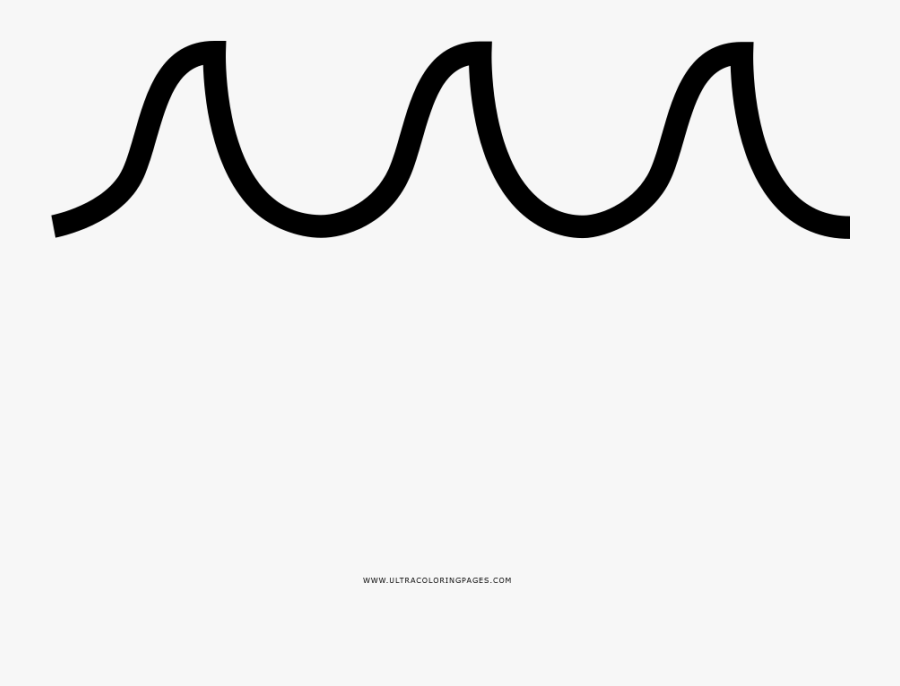 Waves Coloring Page, Transparent Clipart