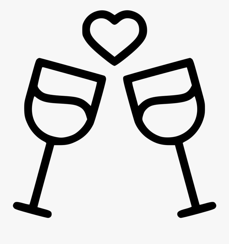 Romantic Valentine Wine Alchohol Date Dinner - Ícone Brinde, Transparent Clipart