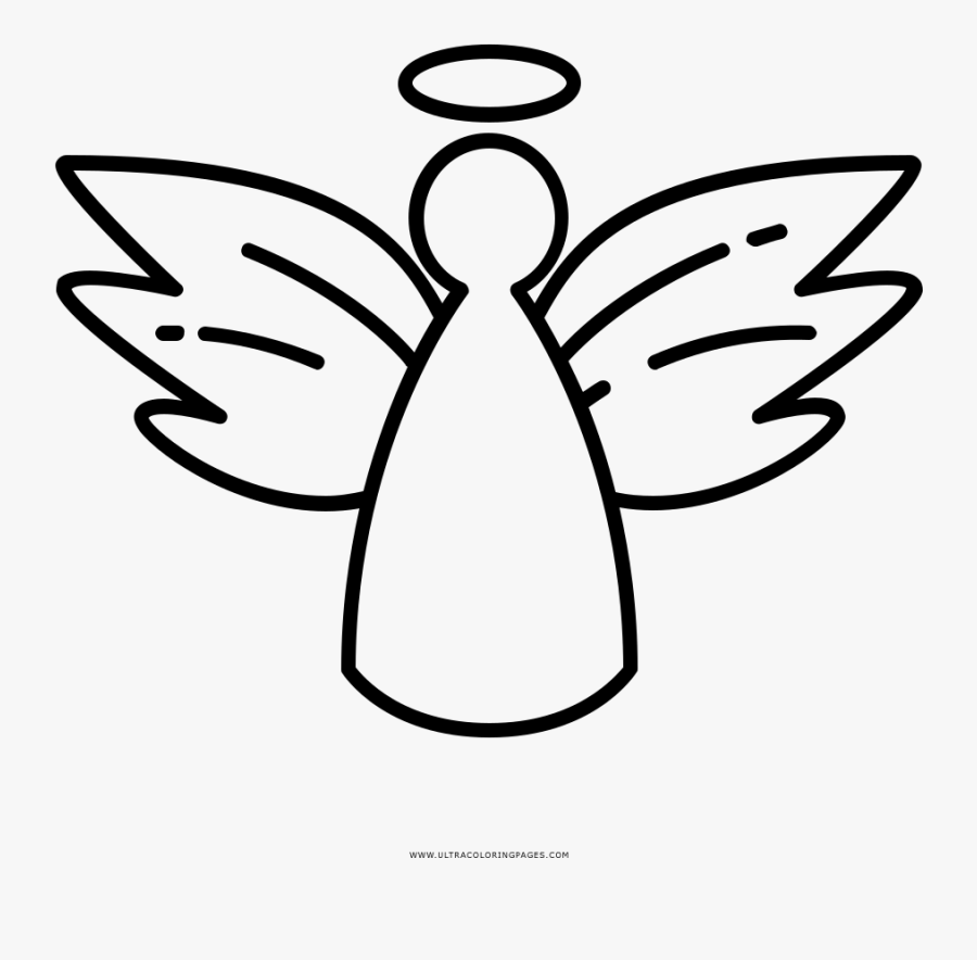 Angel Tree Topper Coloring Page - Ángel Para Dibujar, Transparent Clipart