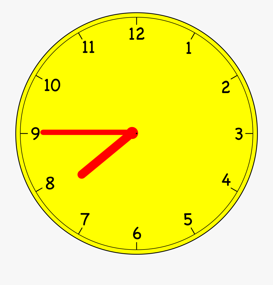 45 Clip Arts - 8 45 On A Clock, Transparent Clipart