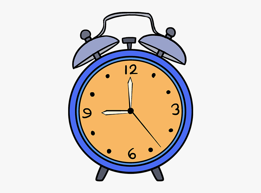 How To Draw Alarm Clock - Alarm Clock Drawing Easy Colorful, Transparent Clipart