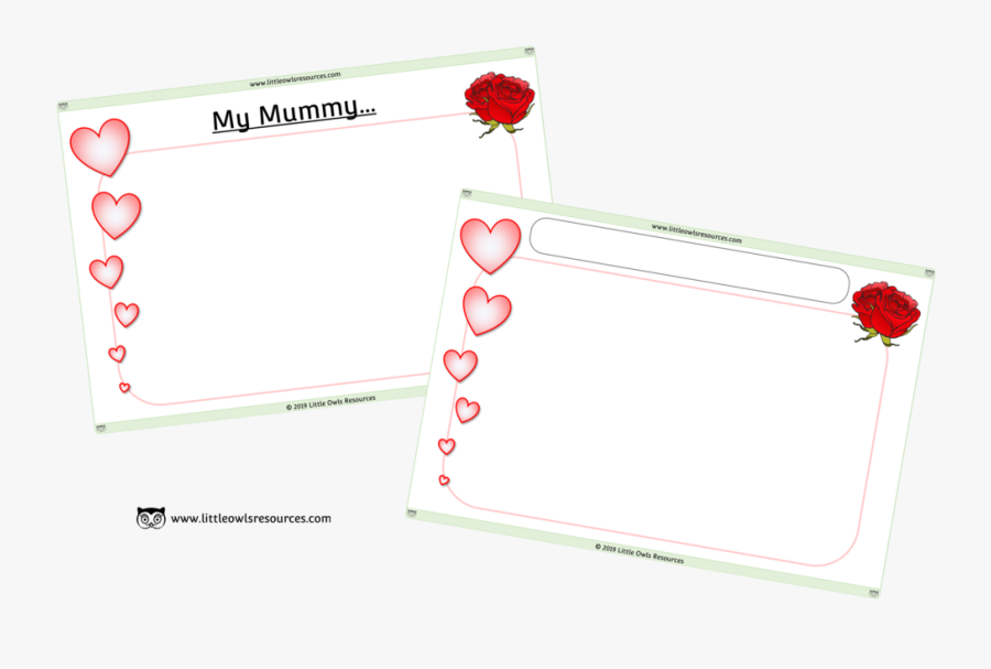 Mother’s Day Writing/drawing/mark Making Templates - Rose, Transparent Clipart