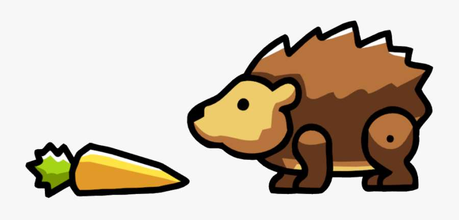 Porcupine Eating A Carrot - Scribblenauts Porcupine, Transparent Clipart