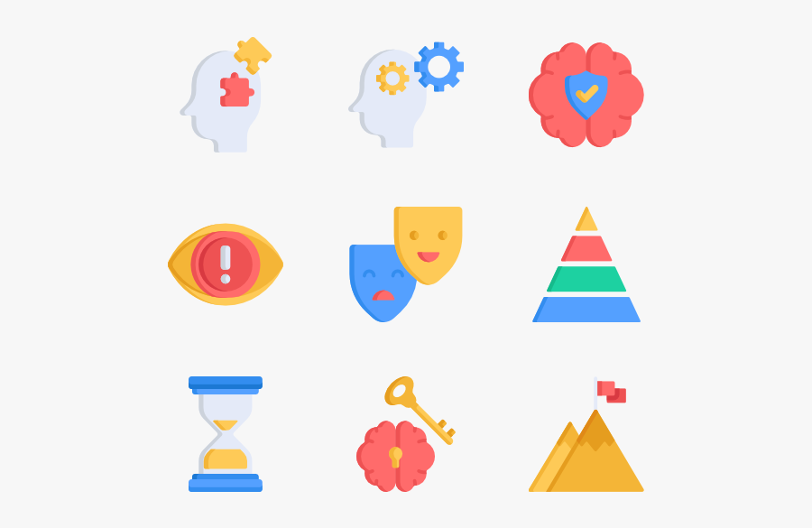 Psychology - Mental Health Flat Icon, Transparent Clipart