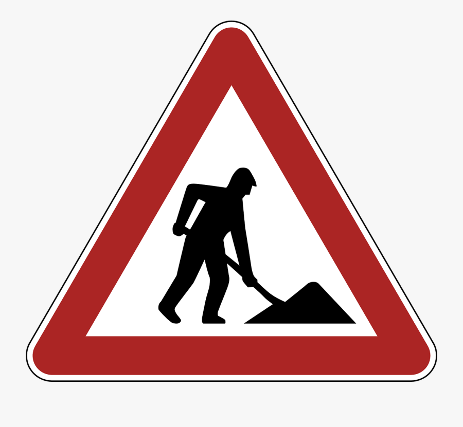 Sign With Pedestrians Crossing Road, Transparent Clipart